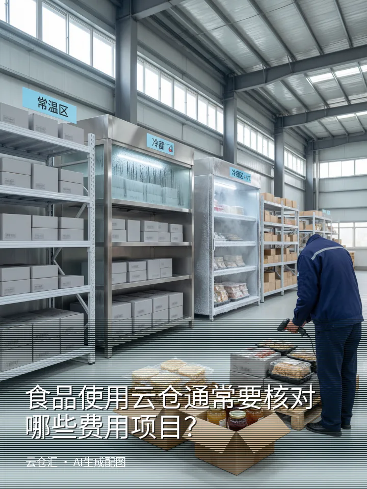 食品使用云仓通常要核对哪些费用项目?