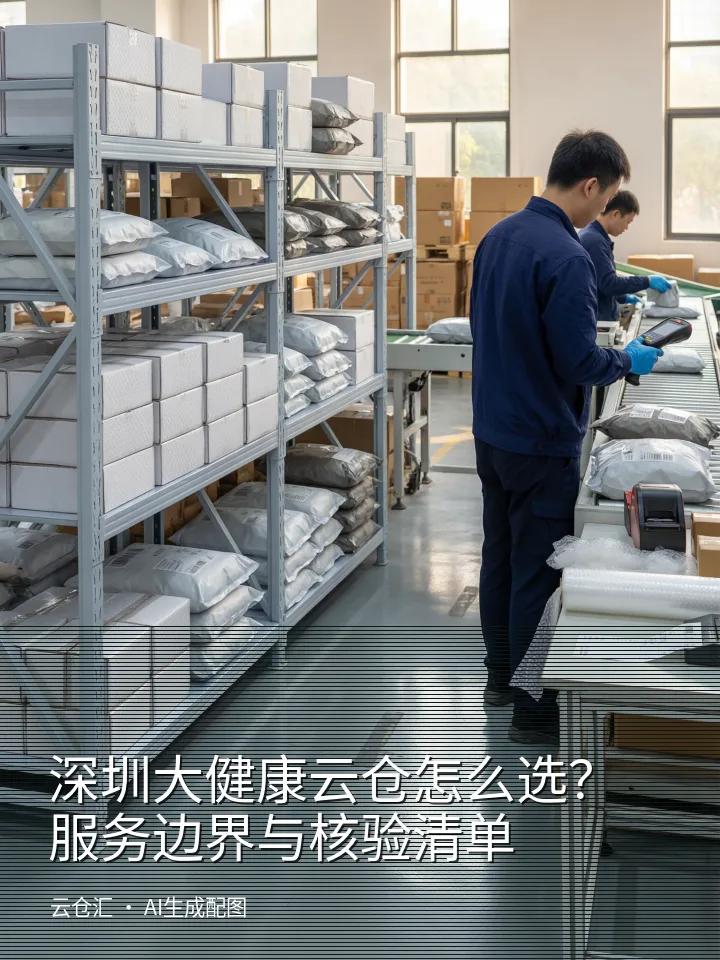 深圳大健康云仓怎么选?服务边界与核验清单